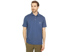 Polo Ralph Lauren Mens Classic Fit Performance Pocket Polo Derby Blue He... - £46.45 GBP
