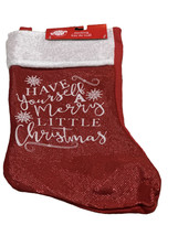 Christmas Home It Is The Most Wonderful Time Of The Year Stocking 18 Inches - $12.52