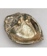vintage shabby chic victorian decor metal heart shaped trinket catch all  - $19.75