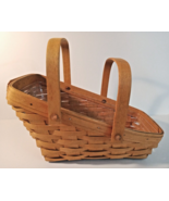1994 Longaberger Vegetable Baguette Basket  13&quot; long slanted includes Liner - $41.72 CAD