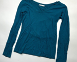 Cloud Nine by Tresics Blue Pullover V Neck Top Size Medium Long Sleeve - $15.88