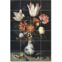 Ambrosius the Elder Bosschaert Flower Painting Ceramic Tile Mural P22142 - £191.40 GBP+