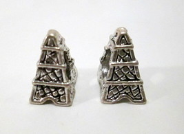 Lot of 2 Silver Tone Paris EIFFEL TOWER Charms  Crafting Jewelry Making Travel  - $9.99