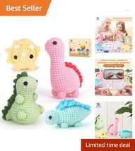 Beginner's Crochet Kit: Create Your Own Dinosaurs with Step-by-Step Tuto... - $47.47