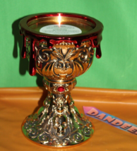 Bath & Body Works Gold Blood Drip Chalice 3 Wick Halloween 2023 Candle Holder - £77.84 GBP