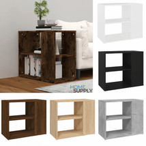 Modern Wooden Living Room Side End Sofa Table With Open Storage Shelves Wood - £32.58 GBP+