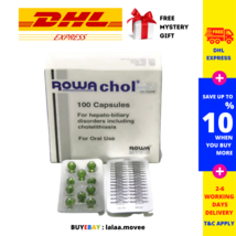 ROWACHOL 100&#39;s For Hepato Biliary Disorders Cholelitiasis &amp; Gallstones DHL - $56.81