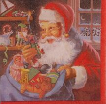 Santa's Workshop Beverage Napkins (30) - Christmas Party Supplies - $1.96