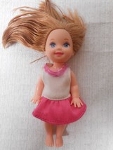 Mattel 1994 Barbie Kelly Doll Baby Sister Strawberry Blonde Pink White Jumper 4&quot; - £7.90 GBP