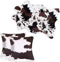 Faux Cowhide Area Carpet 3X6X2X5 Ft. Faux Cow Hide Rug Faux Cow Mat Cow Print - £23.63 GBP