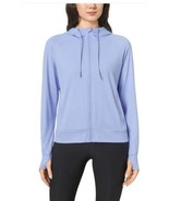 Mondetta Womens Hoodie Purple Full-Zip Pockets Thumbholes Moisture Wicking - $726.17 MXN