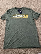 Majestic Oakland A&#39;s Baseball Crew Neck Tee Pull Over Size Medium Short Sleeve - £17.55 GBP