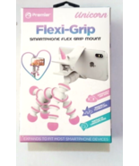 Premier Unicorn Flexi-Grip Smartphone Flex Grip Mount pink trim white ne... - $9.85