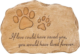 Evergreen Pet Paw Print If Love Could Have Saved You Garden Memorial Stone | Out - £25.70 GBP