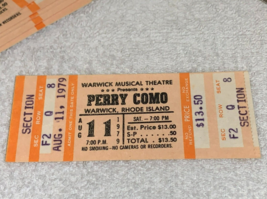 Perry Como Vintage 1979 Unused Concert Ticket Warwick Musical Theatre Ri Usa - £7.89 GBP