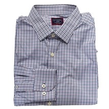 Untuckit Men&#39;s Erbach-Pink Checkered Long Sleeve Shirt Tall Slim Fit Size L - $26.99
