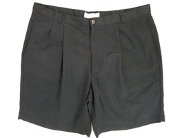 Haley Size 38&quot;W Men&#39;s Black Pleated Dress Business Golf Shorts USA - £8.34 GBP