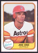 Houston Astros Jose Cruz 1981 Fleer Baseball Card #60 nr mt - £0.39 GBP