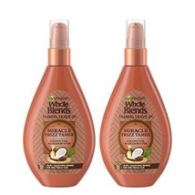 2 PACK GARNIER WHOLE BLENDS SULFATE FREE MIRACLE FRIZZ TAMER 10-IN-1 TAMING - £26.97 GBP