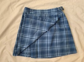 Brandy Melville Plaid Blue Emerson Skirt Buckle Size XS/S - $19.79