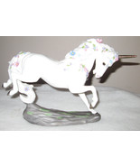 Princeton Gallery &quot;Love&#39;s Delight&quot; Unicorn Porcelain Figurine Floral 1989 - $66.74 CAD