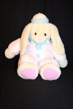 Dakin The Fraser Bunny Rabbit Plush 18&quot; blue stripes pink hat stuffed animal - £21.55 GBP