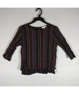 GB Girls  Sheer Blouse Shirt Size xl Gianni Bini Long Sleeve  - £7.97 GBP