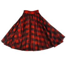 BLACK PLAID Tulle Skirt Outfit Women Plus Size A-line Tulle Midi Skirt image 10