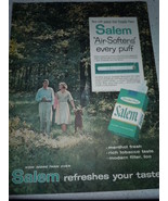 Vintage Salem Cigarettes Air Softens Every Puff Print Magazine Ad 1960 - $130.74 MXN