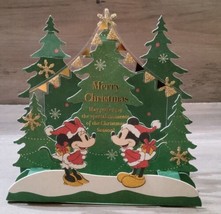 Vintage Disney Mickey Mouse 3D Standing Christmas Card Ephemera - $16.70