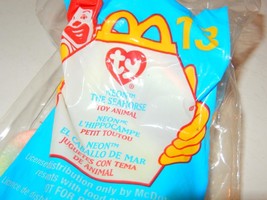 MCDONALDS HAPPY MEAL TOY ANIMAL- 2000 -TY- &#39;NEON THE SEAHORSE #13&#39;-  MIN... - $4.55