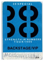 38 Special Concert Backstage Pass August 23 1986 Jacksonville Florida - $49.37