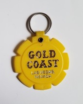 Gold Coast Las Vegas Promo Plastic Yellow 2-1/4&quot; keychain, vintage - £4.68 GBP