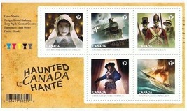 Stamps Haunted Canada Halloween Souvenir Sheet 2014 Canadian Ghosts - $9.89
