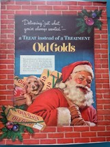 Old Golds Cigarettes Santa Print Advertisement Art 1930s - £7.95 GBP