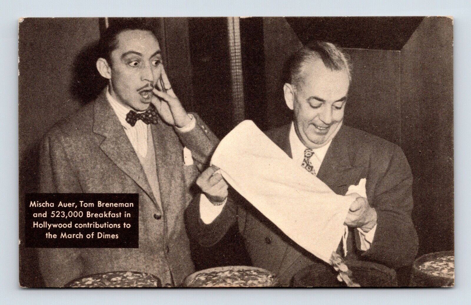 Primary image for Tom Breneman's Breakfast in Hollywood March of Dimes CA California Postcard D17