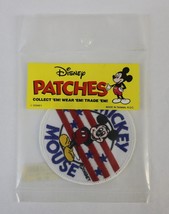 Walt Disney Mickey Mouse Red White Blue Stars Stripes White Embroidered Patch - £8.01 GBP