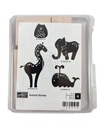 Stampin Up Animal Stories Set Rubber Stamps Wood Mount Scrapbooking Craft - $11.88