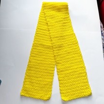 Hand Crocheted Neck Scarf  Bright Yellow In Color New - £8.59 GBP
