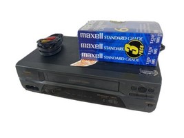 Symphonic SL2960 4-Head VCR Video Cassette Recorder VHS Player W/ Blank VHS - £39.61 GBP