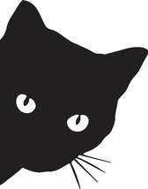 Cat Peeking Side Vinyl Decal 6 inches tall - £7.87 GBP+