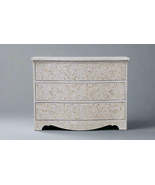 Mother Of Pearl French Style Chest - White Floral - $2,250.00