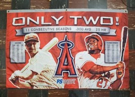 Los Angeles Angels Only Two! Commemorative Banner Vlad Guerrero Lou Gehr... - £11.80 GBP