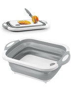 Space Saving Chopping Board Camping Dishes Drainage Basket for Kitchen - £7.97 GBP
