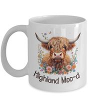 Highland Cow Mug, Spring Flowers Mug for Cow Lovers, Highland Moo d Heifer for C - £15.42 GBP+