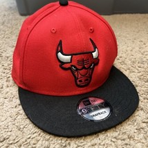 Chicago Bulls NBA Snapback New Era 9Fifty Red/blackhat cap - £16.07 GBP