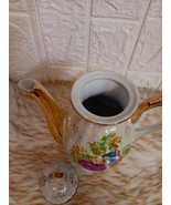 Vintage Porcelain Teapot Romantic Courting Couple Scene Gold Trim Collec... - $169.78 CAD