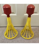 2 Tupperware Toys Pop-A-Lot Vintage 1972 Red Plunger Yellow Cage **NO Ba... - $28.15 CAD
