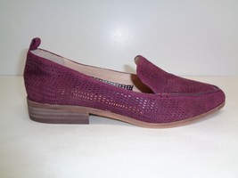 Vince Camuto Size 6.5 M KADE Burgundy Perforated Suede Loafers New Womens Shoes - £85.33 GBP
