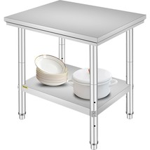 VEVOR Commercial Worktable &amp; Workstation 24 x 30 x 32 Inch Stainless Ste... - £121.53 GBP